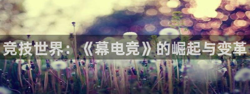 泛亚电竞是什么意思：竞技世界：《幕电竞》的崛起与变革